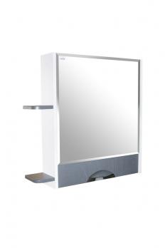 Зеркальный шкаф "Байкал-70"  без подсветки, с полками  (ПВХ)