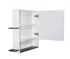 Зеркальный шкаф "Сура 70" без подсветки, с полками (ПВХ)