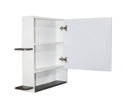 Зеркальный шкаф "Сура 70" без подсветки, с полками (ПВХ)