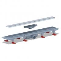 Трап линейный пласт. СУХОЙ 650*62 вып.40мм, стальн. нерж решетка, матова "Штиль"  АНИ пласт TLQ1165M