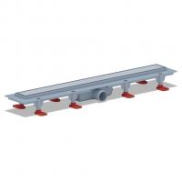 Трап линейный пласт. СУХОЙ 650*62 вып.40мм, стальн. нерж решетка, матова "Штиль"  АНИ пласт TLQ1165M