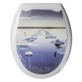 Сиденье для унитаза "Универсал Декор" Кувшинки Европласт