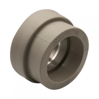 Муфта комб. вн 63х2'' под ключ EVER® plast  СЕРЫЙ (Россия)