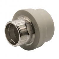 Муфта комб. нар 50х1 1/2'' под ключ EVER® plast  СЕРЫЙ (Россия)