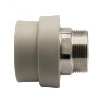 Муфта комб. нар 50х1 1/2'' под ключ EVER® plast  СЕРЫЙ (Россия)