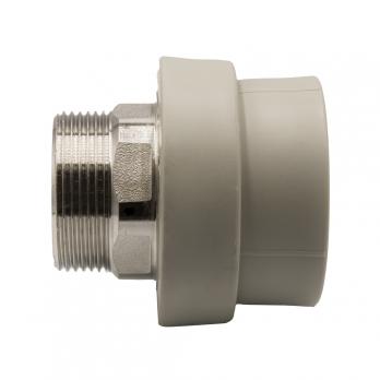 Муфта комб. нар 50х1 1/2'' под ключ EVER® plast  СЕРЫЙ (Россия)