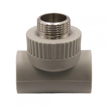 Тройник комб. нар 25х3/4''х25 EVER® plast   СЕРЫЙ (Россия)