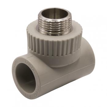 Тройник комб. нар 25х3/4''х25 EVER® plast   СЕРЫЙ (Россия)