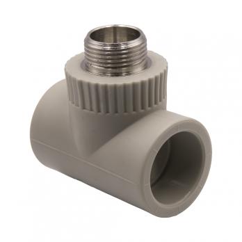 Тройник комб. нар 32х3/4''х32 EVER® plast  СЕРЫЙ (Россия)