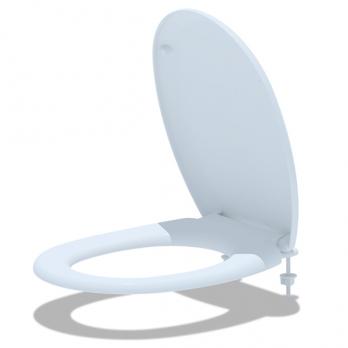 Сиденье для унитаза  белое АНИ ПЛАСТ WS0210 мет. креп. (Комфорт,Бриз,Ардо,Дора, ЦОП с выс. бачком)