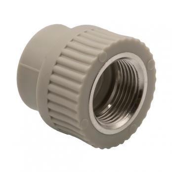 Муфта комб. вн 25х3/4'' EVER® plast  СЕРЫЙ (Россия)