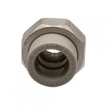 Муфта комб. разъемная, вн 25х1/2'' EVER® plast  СЕРЫЙ (Россия)