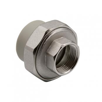 Муфта комб. разъемная, вн 32х3/4'' EVER® plast  СЕРЫЙ (Россия)