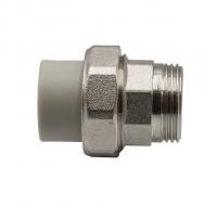 Муфта комб. разъемная, нар 20х3/4'' EVER® plast  СЕРЫЙ (Россия)