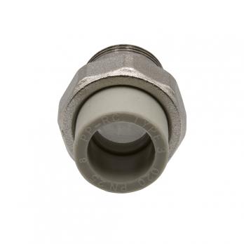 Муфта комб. разъемная, нар 20х3/4'' EVER® plast  СЕРЫЙ (Россия)