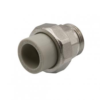 Муфта комб. разъемная, нар 20х3/4'' EVER® plast  СЕРЫЙ (Россия)