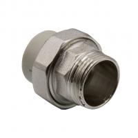 Муфта комб. разъемная, нар 25х1'' EVER® plast   СЕРЫЙ (Россия)