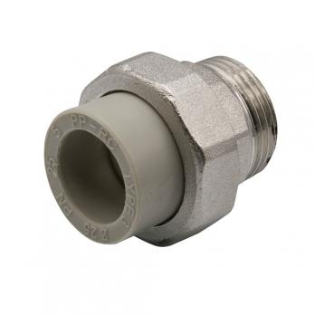 Муфта комб. разъемная, нар 25х1'' EVER® plast   СЕРЫЙ (Россия)