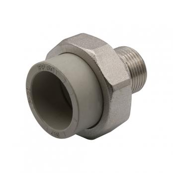 Муфта комб. разъемная, нар 32х3/4'' EVER® plast  СЕРЫЙ (Россия)