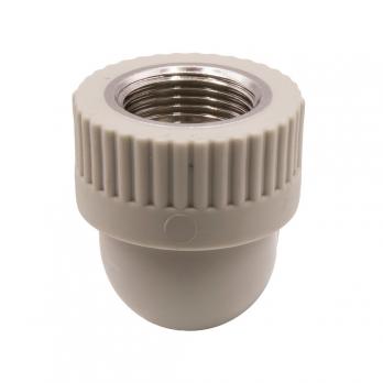 Уголок комб. вн 25х3/4'' EVER® plast  СЕРЫЙ (Россия)