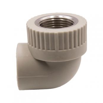 Уголок комб. вн 25х3/4'' EVER® plast  СЕРЫЙ (Россия)