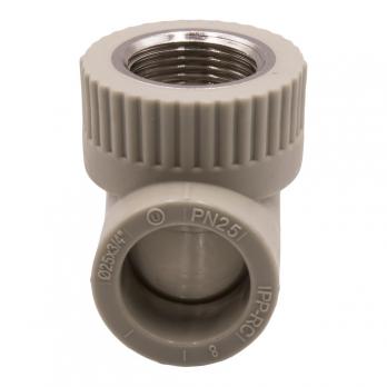 Уголок комб. вн 25х3/4'' EVER® plast  СЕРЫЙ (Россия)