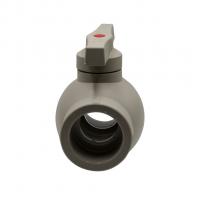 Кран шар 50 ручка PP-R EVER® plast   СЕРЫЙ (Россия)