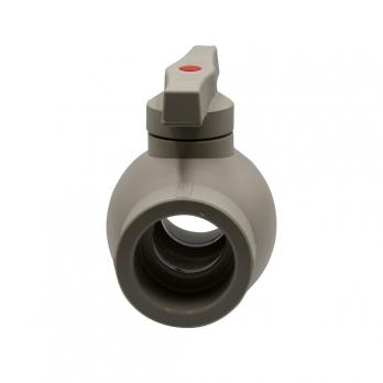 Кран шар 50 ручка PP-R EVER® plast   СЕРЫЙ (Россия)