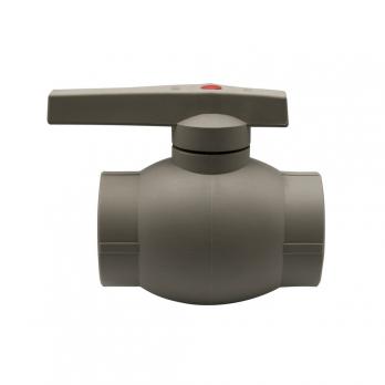 Кран шар 50 ручка PP-R EVER® plast   СЕРЫЙ (Россия)