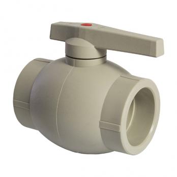 Кран шар 63 ручка PP-R EVER® plast  СЕРЫЙ (Россия)