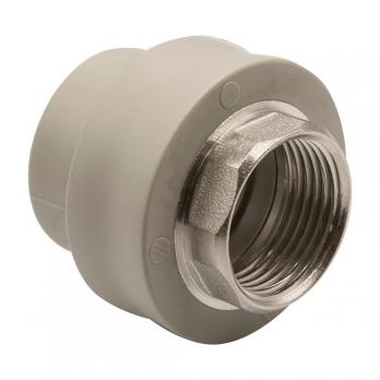 Муфта комб. вн 32х1'' под ключ EVER® plast   СЕРЫЙ (Россия)