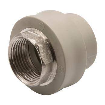 Муфта комб. вн 32х1'' под ключ EVER® plast   СЕРЫЙ (Россия)