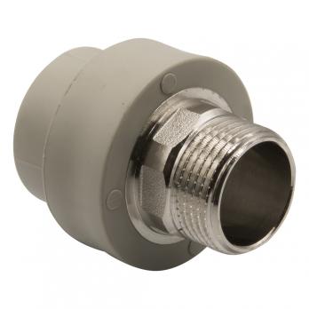 Муфта комб. нар 32х1'' под ключ EVER® plast  СЕРЫЙ (Россия)