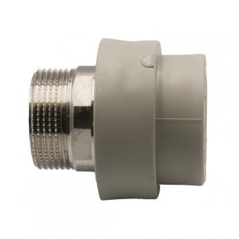 Муфта комб. нар 40х1 1/4'' под ключ EVER® plast  СЕРЫЙ (Россия)