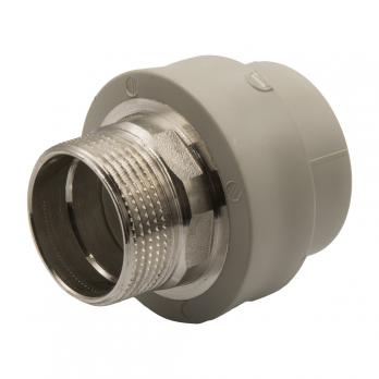 Муфта комб. нар 40х1 1/4'' под ключ EVER® plast  СЕРЫЙ (Россия)