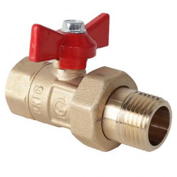 Кран шаровой со сгоном 1/2'' бабочка 11б27п1 Практик 132 ГАЛЛОП