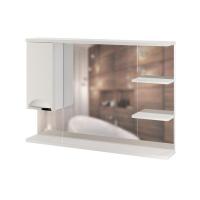 Зеркальный шкаф "ЭТЬЕН-100" левый с подсветкой (ПВХ)