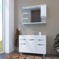 Зеркальный шкаф "ЭТЬЕН-100" правый с подсветкой (ПВХ)