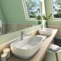 Раковина накладная на столешницу "Купер-65*43" ш*г, с отв. под смеситель (Kirovit)