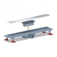 Трап линейный пласт. 550*62 вып.40мм, стальн. нерж решетка глянец "Бриз" АНИ пласт TL1355G