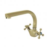 Смеситель для кухни 1/2 кер F5408-10 FRAP (выс.пов.излив, п/гайку, БЕЖЕВЫЙ, силумин)