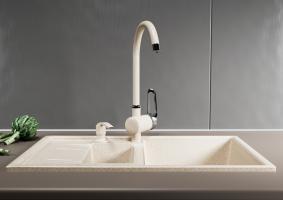 Дозатор для жидкого моющего средства ML-D02 бежевый (328) объем 330 мл