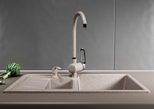 Дозатор для жидкого моющего средства ML-D02 песочный (302) объем 330 мл