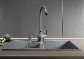 Дозатор для жидкого моющего средства ML-D02 темно-серый (309) объем 330 мл