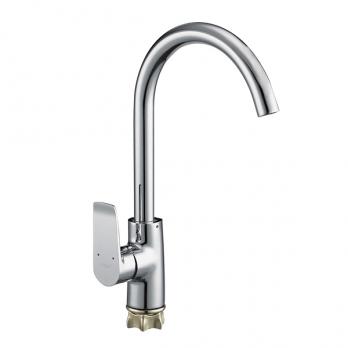 Смеситель для кухни 35к Glauf GOB4-A134 высокий излив, бок. ручка, п/гайку