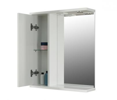 Зеркальный шкаф "ЭТЬЕН-60" левый с подсветкой  (ПВХ)