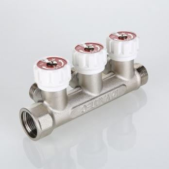 Коллектор 3/4''x1/2'' с регулировочными вентилями для подачи водоснабжения VALTEC  (3 вых)