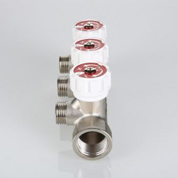 Коллектор 3/4''x1/2'' с регулировочными вентилями для подачи водоснабжения VALTEC  (3 вых)