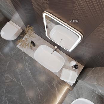 Зеркало MIXLINE "Мальта-2" 550*800 (ШВ) сенсорный выключатель, светодиодная подсветка + подогрев