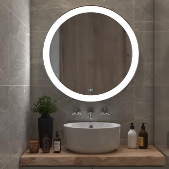 Зеркало MIXLINE "Перла-2" D770 сенсорный выключатель, светодиодная подсветка + подогрев